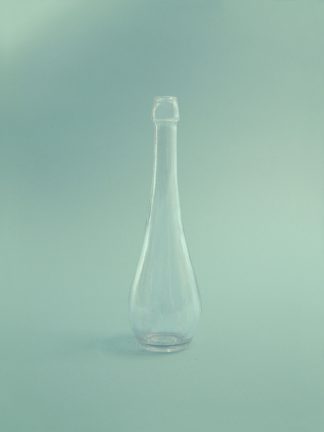 Sugar glass Schnaps bottle 200ml, clear 18 x ø 5.5cm.