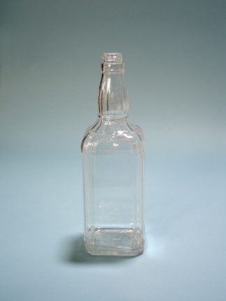 Beautiful recognizable Whiskey bottle made of sugar glass. Jack Daniels, 4 angled bottle.