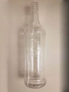 Sugar glass Rum bottle Captain Morgan. 0.7 liter transparent sugar glass.