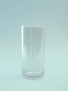 Sugar glass Juice glass - Long drink glass, transparent 14 x 6.5 cm.