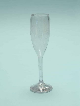 Chique champagnefluitje van suikerglas, 22 x 5,5 cm.