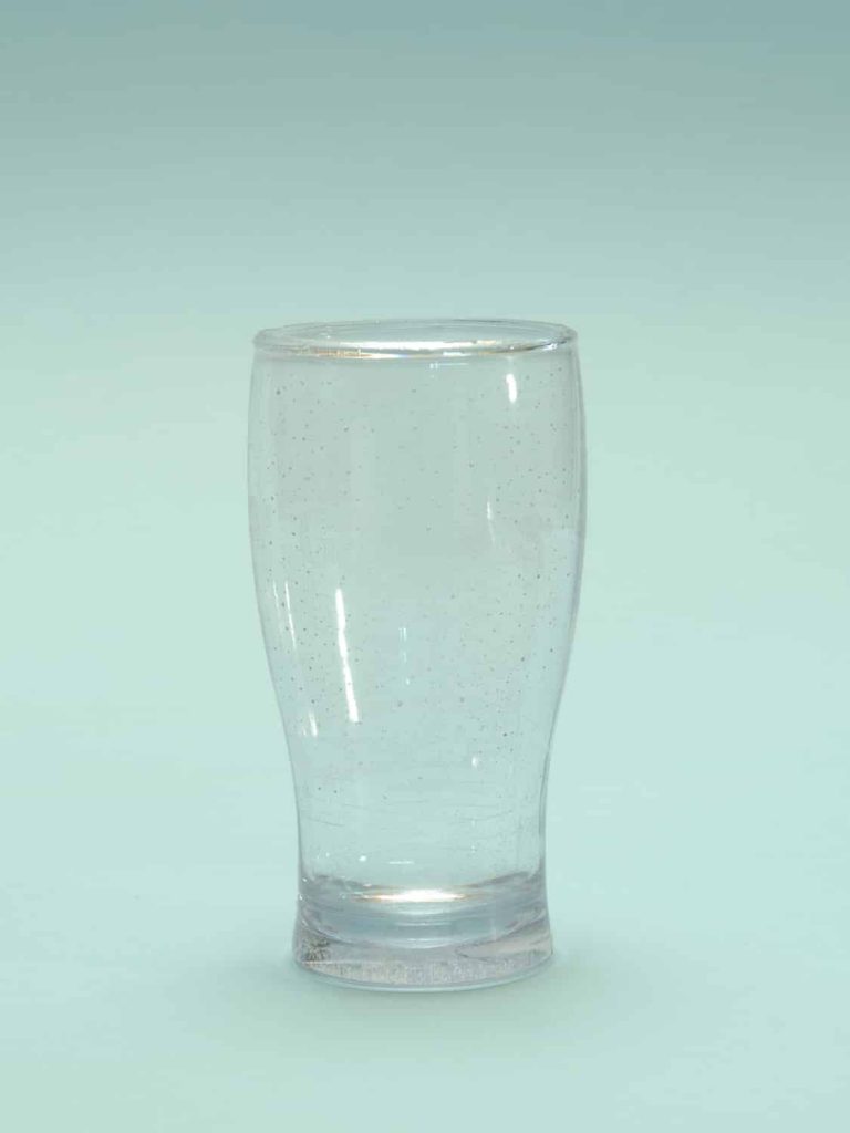 Guinness Beer glass made of sugar glass, transparent, 16 x 8,5 cm.