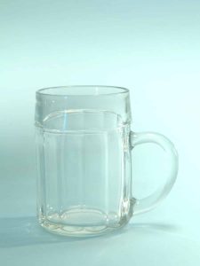 Suikerglas Bierpul 0,5 Liter inhoud. Kartel motief. H*B is: 13,5 x 9,3 cm