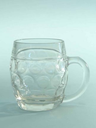 Breakaway Sugar glass beer mug. Content 0.5L. Belly model. Height x Width: 12 x 10.1 cm.