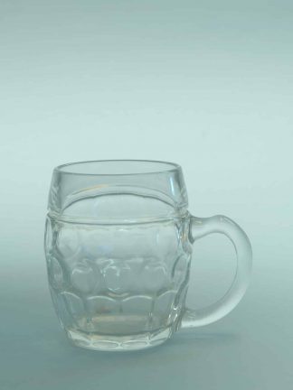 Sugar glass, small beer mug 0.3L belly model 10.5 x 8.9 cm.