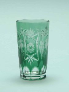 White! sugar glass juice or highball glass. Juice glass-Long drink glass cut, (BLANK!) 13 x 7.5 cm.