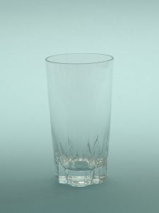 Sugar glass Juice glass Long drink glass / white beer 0.5 liter with star bottom, H * W is 13.6 x 7.5 cm.