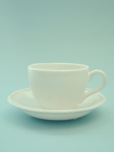 Schoteltje gemaakt van suikerglas, afmeting: 2,5 cm ø 14,5 cm. (Model-1)