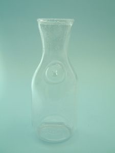 Film/video suikerglas. Kalifornische Karaf 1 Liter, Size: 24,5 x ø 10 cm.