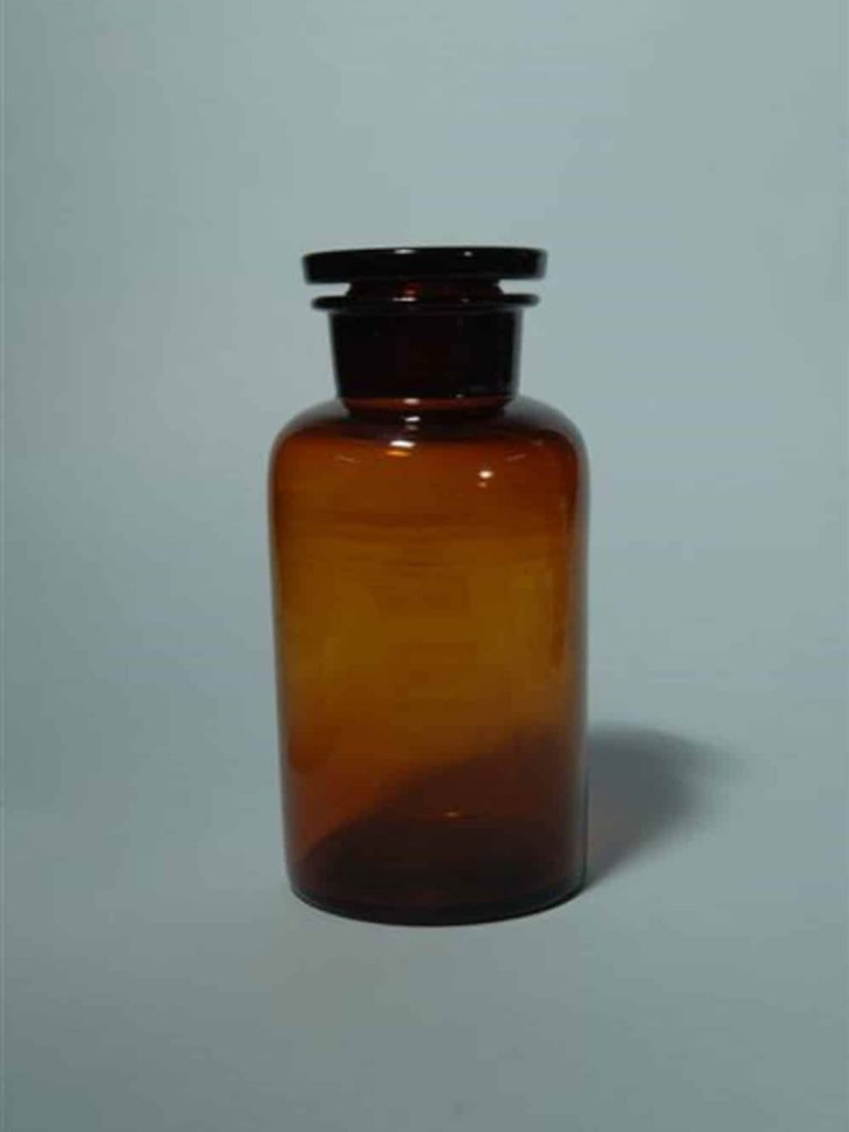 Brown sugar glass Laboratory bottle, 1000 ml. 20 cm x ø 10.8 cm.