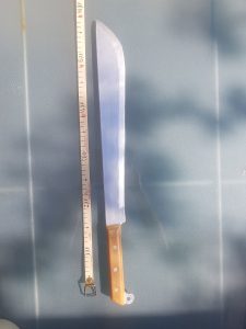 Latex knife. Length 58 cm.