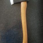 Latex / rubber prop. Chopper, length approx. 44 centimeters. Stunt prop.