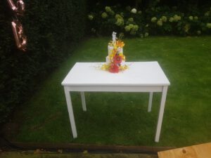 Table made of balsa wood, can be used as a stunt prop.