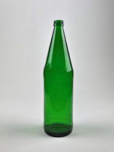 Suikerglas fles, mineraalwaterfles. Kleur is GROEN / Bruin of transparant.