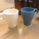 Koffie kopjes van suikerglas.