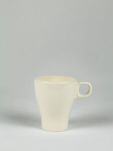 White sugar glass tea cup or tea mug prop.