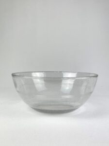 Transparant suikerglas glazenschaal.